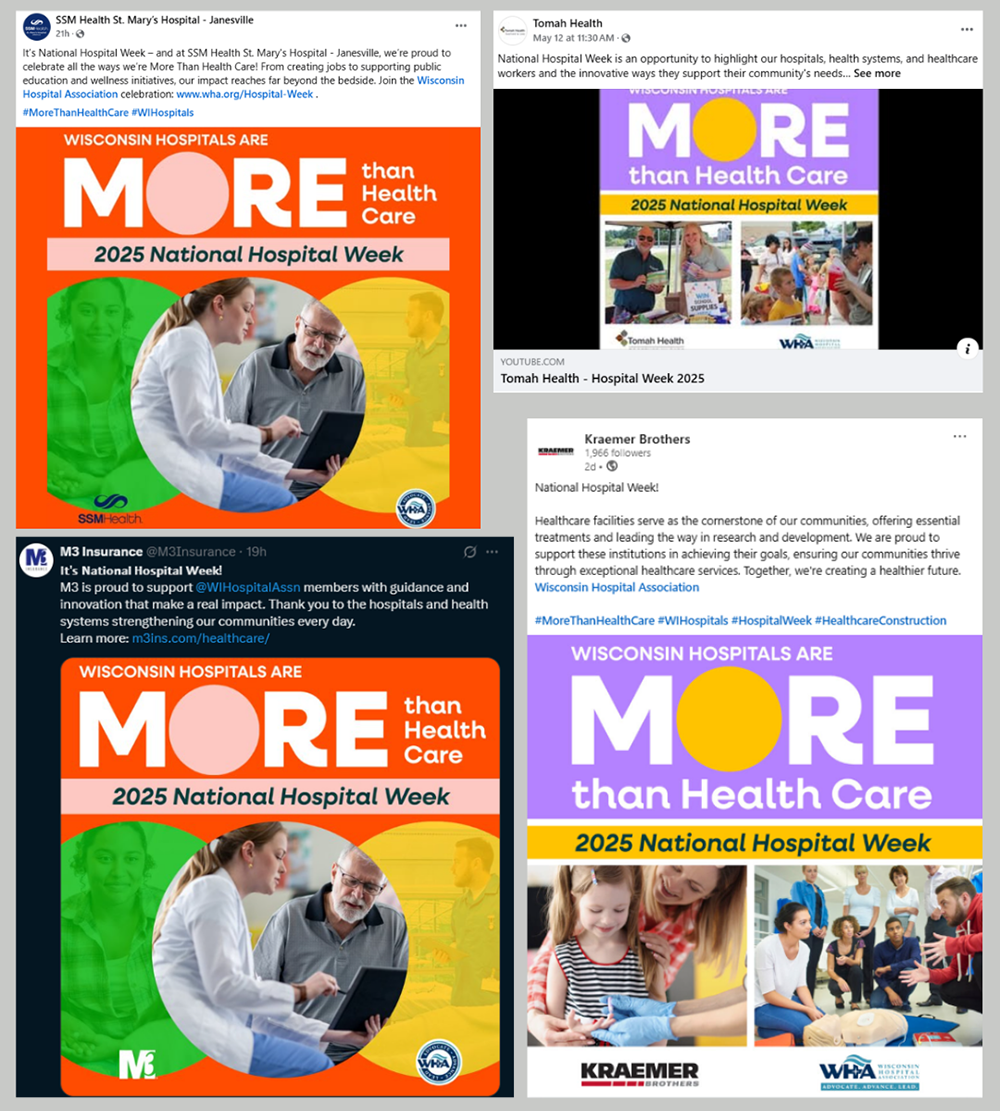 Hospital Week social posts