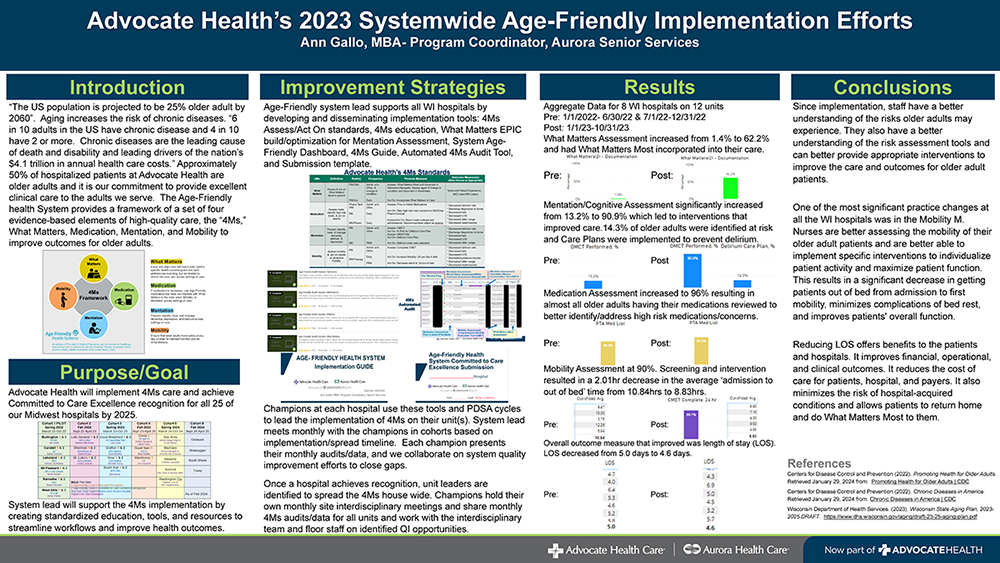 Advocate Aurora Health Quality Poster