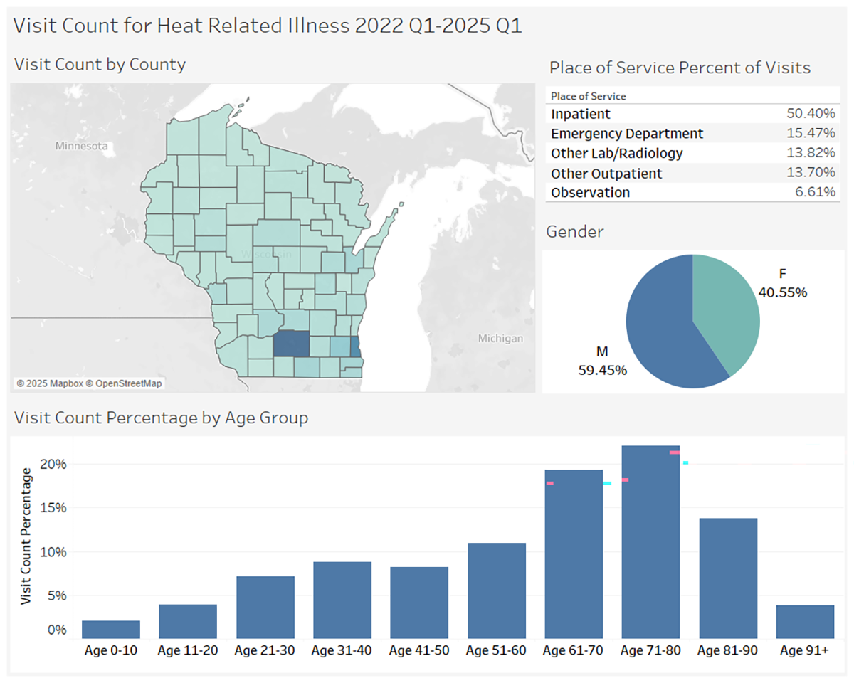 Heat-related illnesses graphic