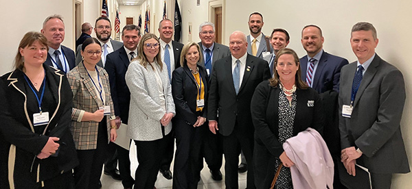 Hospital and health system leaders with Rep. Scott Fitzgerald